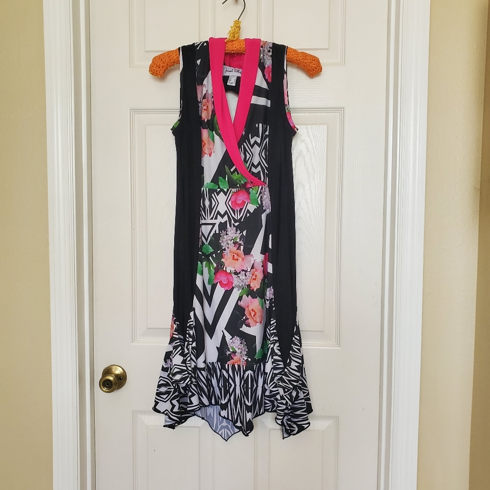 Joseph Ribkoff Black and Floral Dress 10